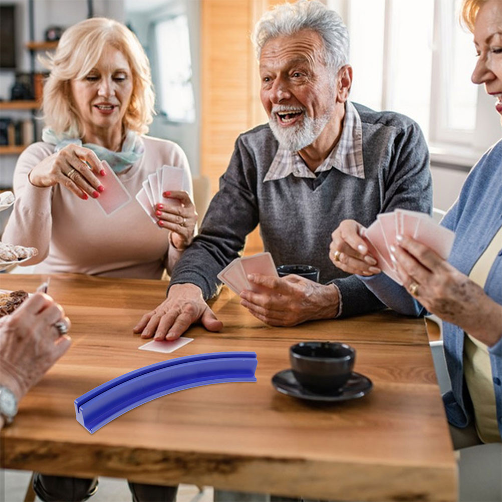 

2pcs Dominoes Rack Playing Card Holder Base Multifunctional Game Accessory Lightweight Portable Gaming Cards Stand Storage