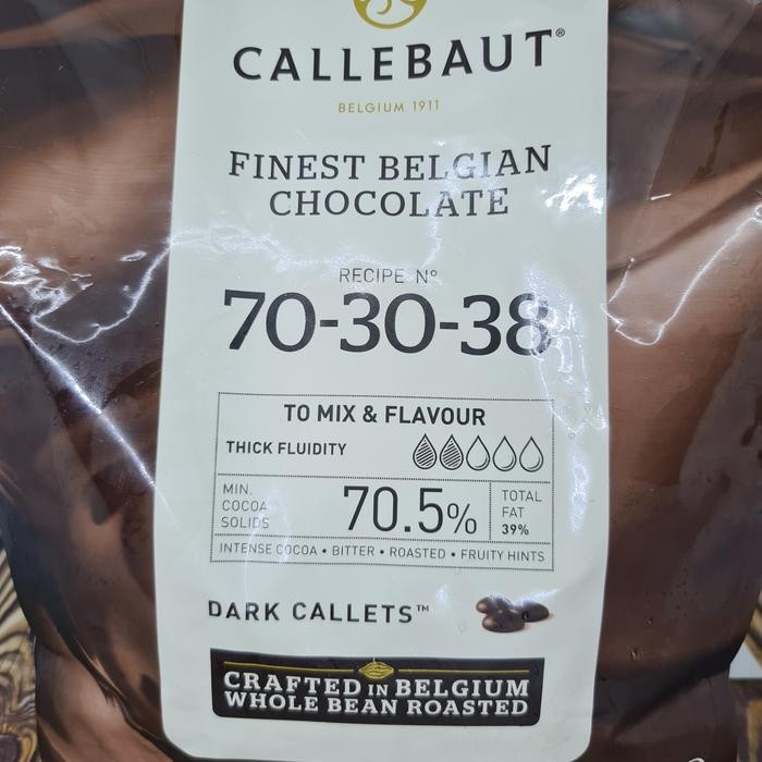

callebaut dark extra bitter chocolate 70 repack free icegel coklat - 250 gram