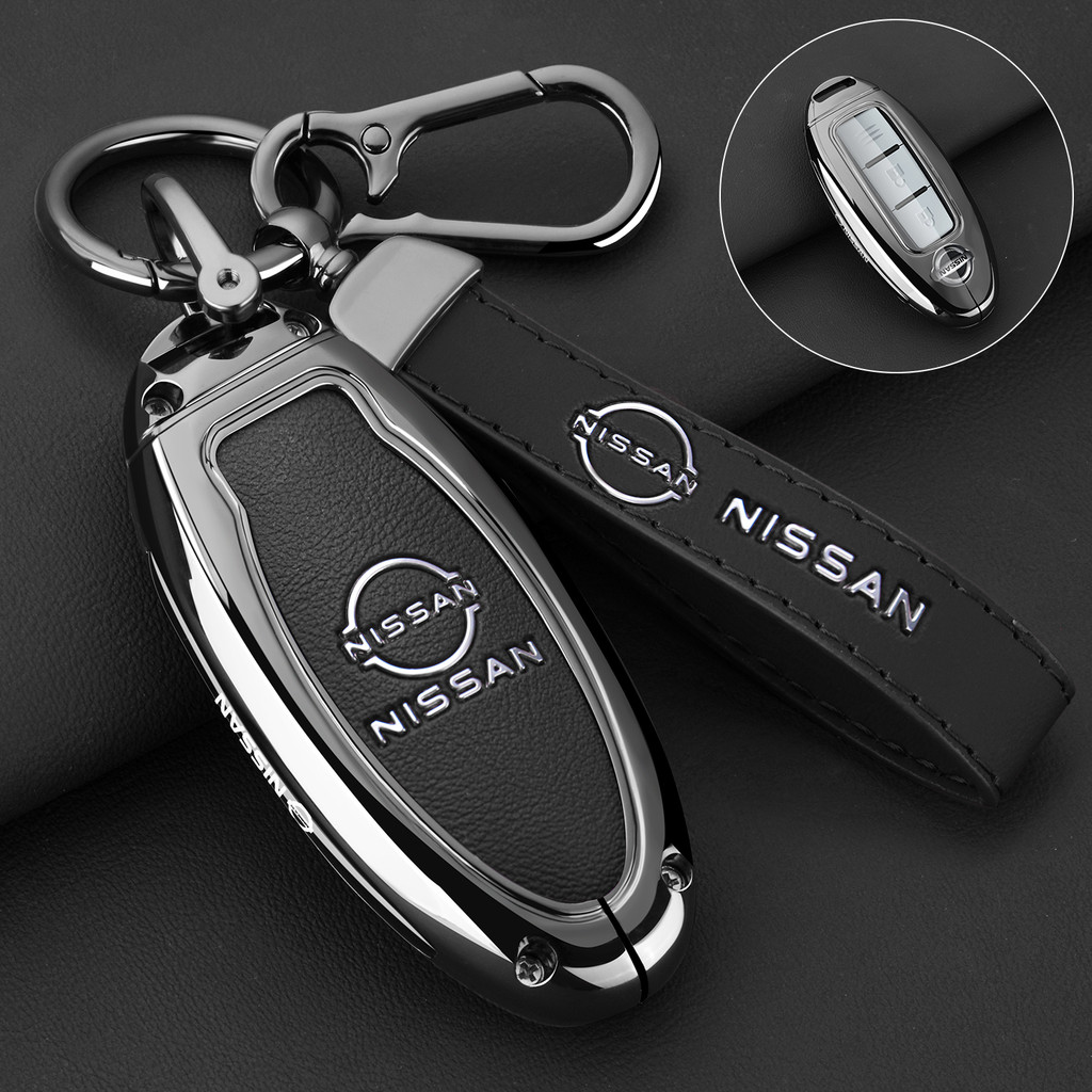 Zinc Alloy Leather Car Remote Key Case Cover Shell For Nissan XTrail Kicks T31 T32 Qashqai Juke J10 