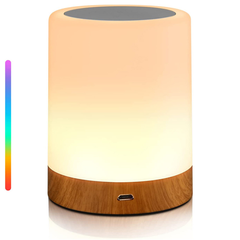 Touch Lamp LED Table Lamp Bedside Lamp RGB Table Lamp Bedroom Lamp with Touch Sensor Portable Desk L