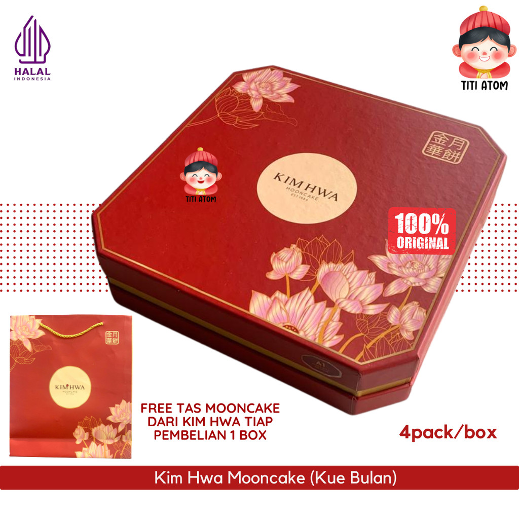 Kim Hwa Mooncake Kue Bulan Chung Chiu Pia 4pcs/Box – Aneka Rasa Asli Premium