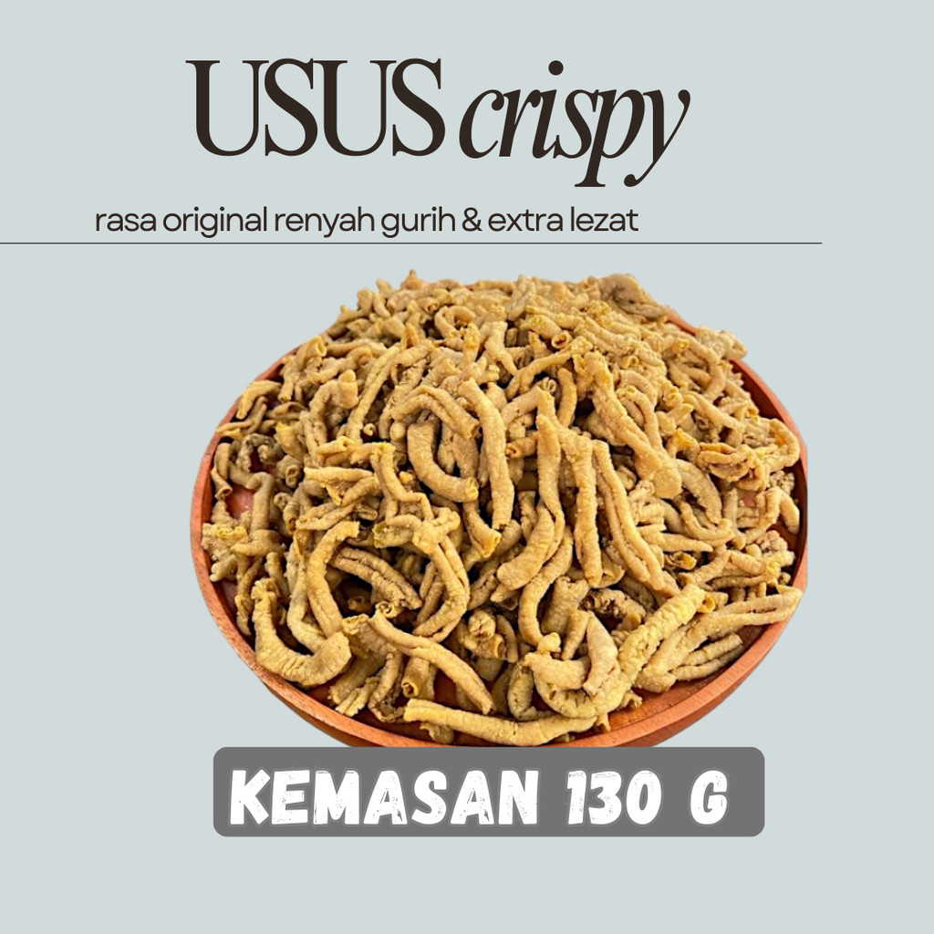 

KERIPIK USUS AYAM CRISPY PREMIUM 130 Gram