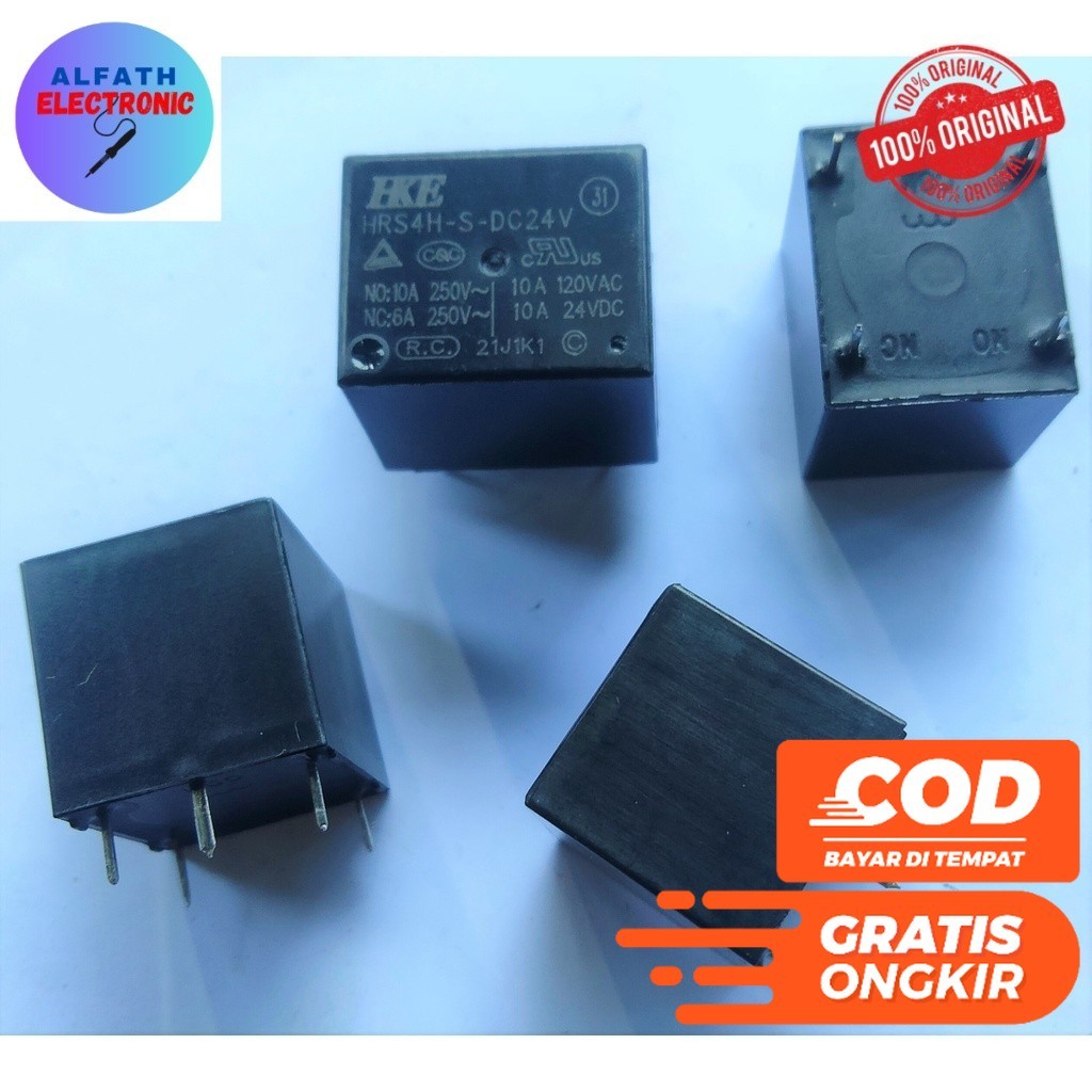RELAY 24V 24 VOLT 5P 5 PIN 5 KAKI HKE ASLI ORIGINAL KUALITAS BAGUS