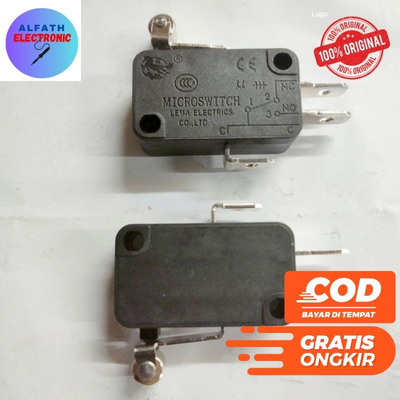 MIKROSWIT HITAM MICRO LIMIT SWITCH PLAT RODA PENDEK KUALITAS BAGUS