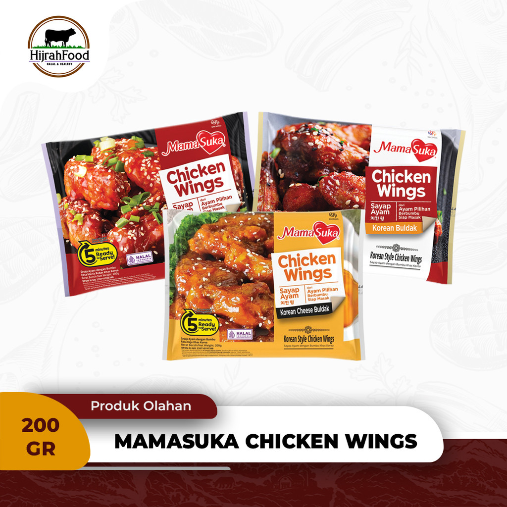 

MamaSuka Chicken Wings Cheese Buldak / Korean Buldak / Sweet & Spicy - 200 gr