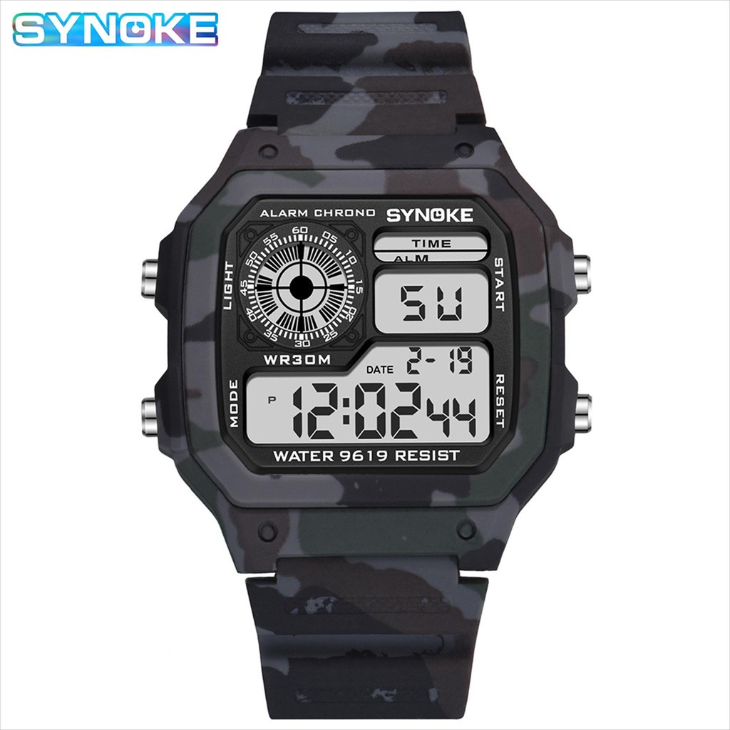 SYNOKE 9619 Jam Tangan Digital Pria Trendy