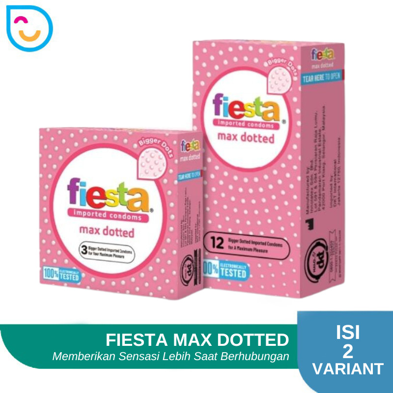 Kondom Fiesta Max Dotted Isi 3-12 Pcs / Kondom Bergerigi / Kondom Gerigi