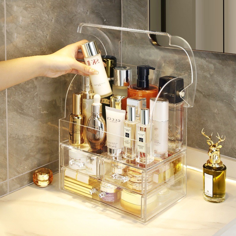 JAMIN MURAH Rak Kosmetik Acrylic JUMBO Rak Makeup Organizer Rak Tempat Penyimpanan Kosmetik TOP1570(
