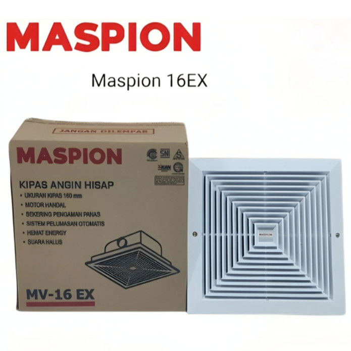 Kipas Exhaust Maspion MV16EX 6 Inch Exhaust Plafon / Exhaust Ceiling Ventilating Fan Maspion 6”