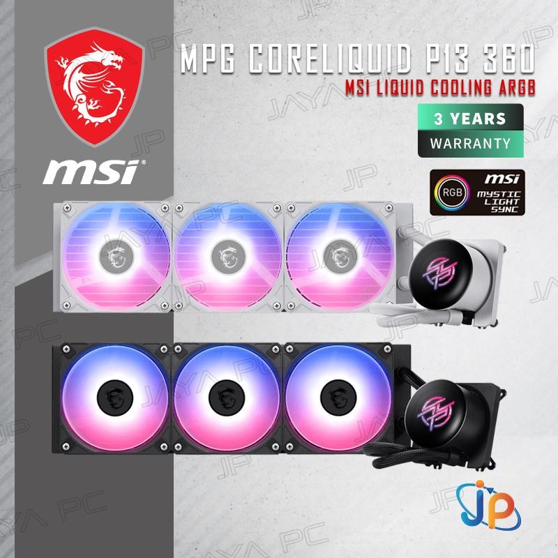 MSI MPG CORELIQUID P13 360 ARGB - CPU AIO Liquid Cooler Fan 360mm with IPS LCD Display