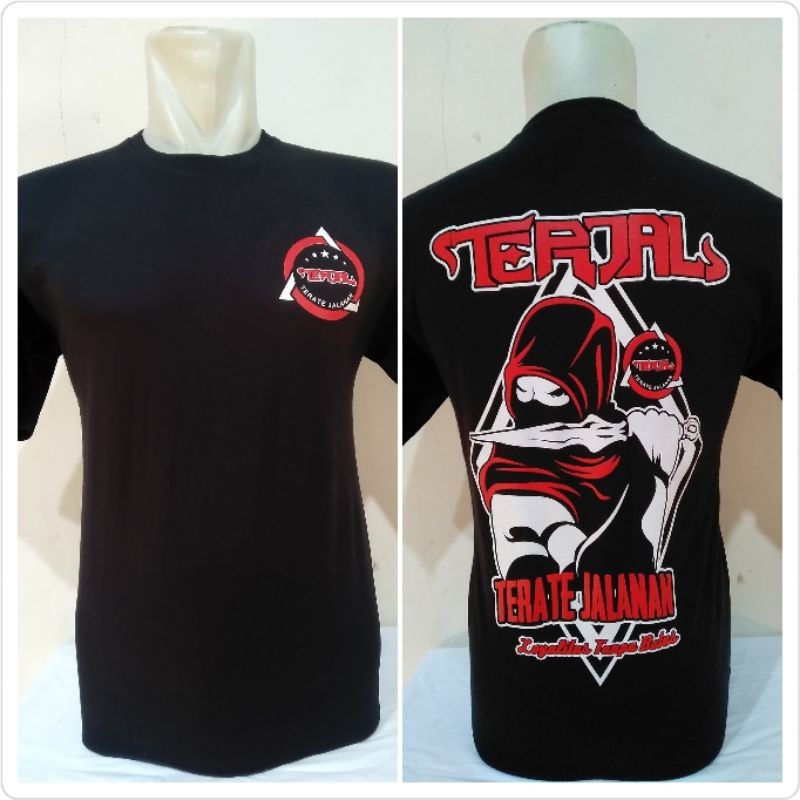 (COD) KAOS  PRIA TERJAL Indonesia sablon plastisol