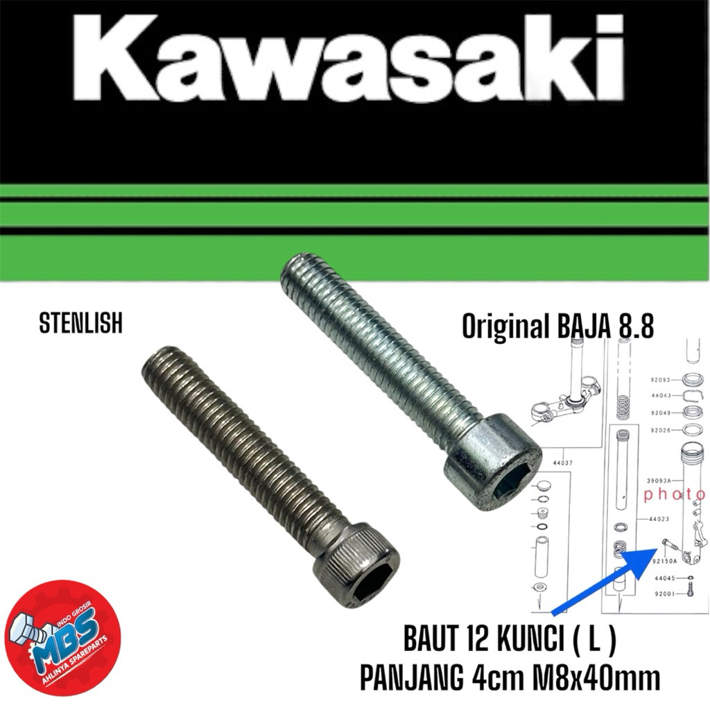 terlaris BAUT PENGUNCI BOTTOM PENGUNCI SHOCK DEPAN NINJA RR R SS KGP ori