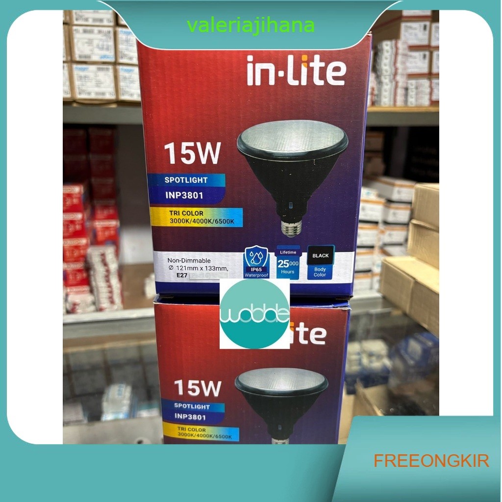 INP3801 TRICOLOR 3 WARNA LAMPU IN LITE LED SPOTLIGHT INLITE LED PAR38 15W 15 W 15 WATT INP3801 TRICO