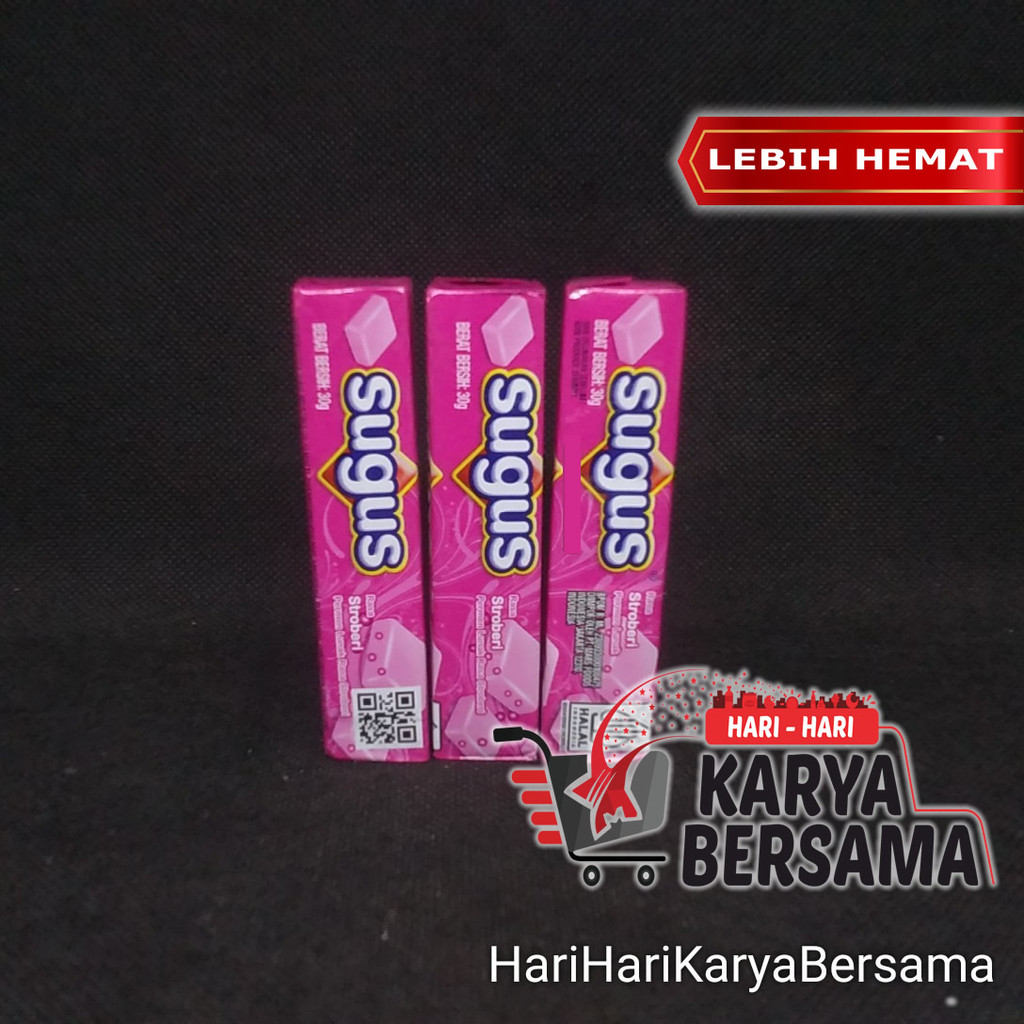 

PERMEN LUNAK SUGUS STICK STRAWBERRY STROBERI PACK 3'S X 30GR