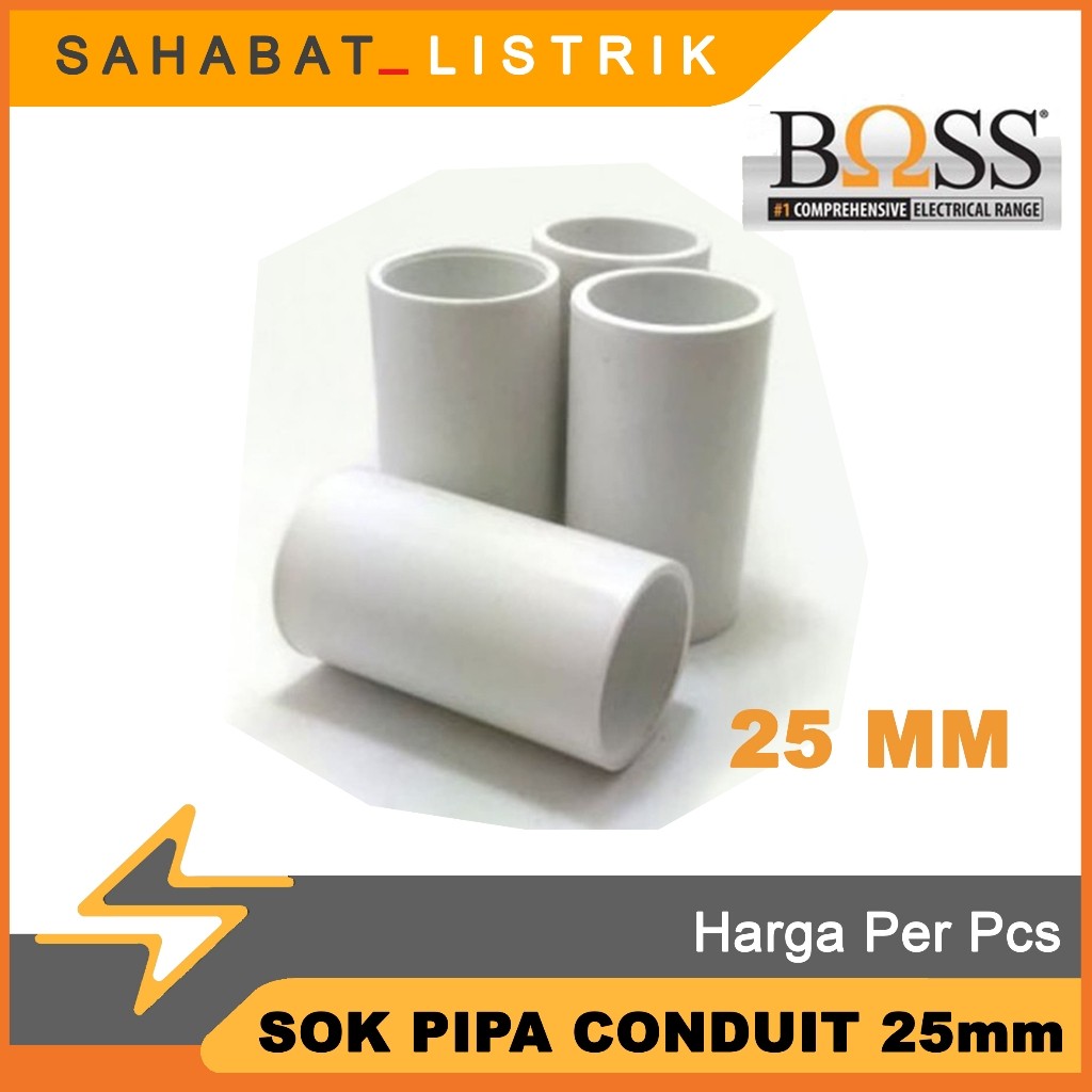 SOK 25 MM PIPA LISTRIK CONDUIT BOSS 25mm PUTIH PER PCS