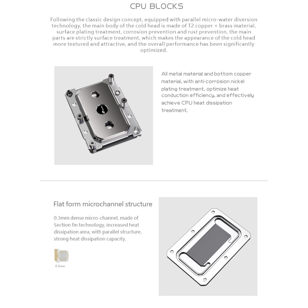 Bykski CPU Liquid Water Cooling Block Cooler for Intel LGA3647 CPU-SR3647-X