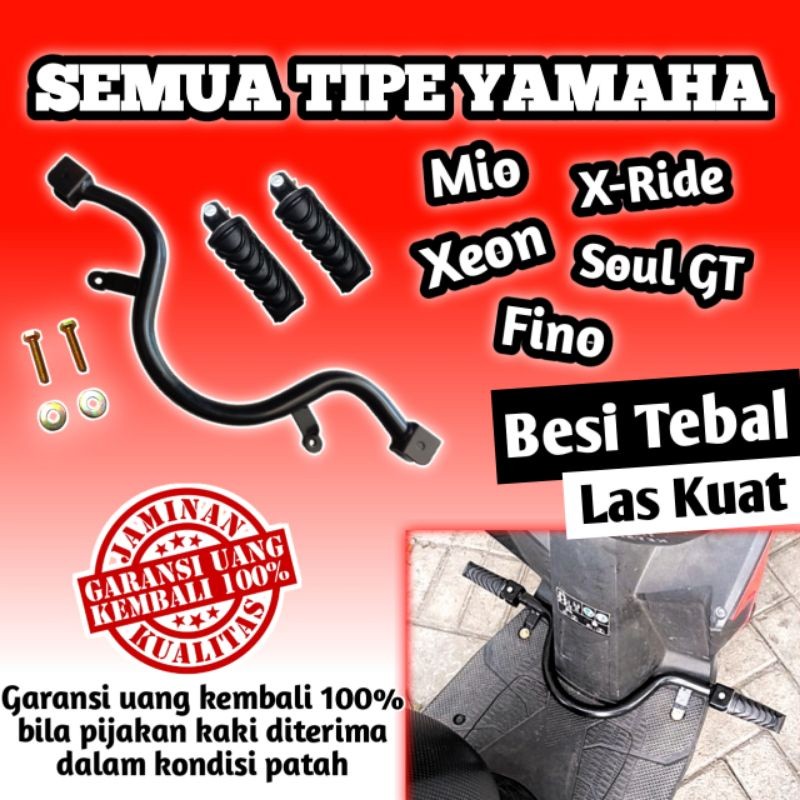 TERLARIS Pijakan Kaki Bastep Footstep Depan Aksesoris Motor Yamaha Mio Sporty J Z Smile M3 S Soul GT