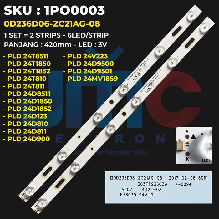 WP99 Backlight TV 24 Inch PLD-24T8511 24T1850 24T1852 24T810 24T811 24D8511 24D1850 24D1852 24D123 2