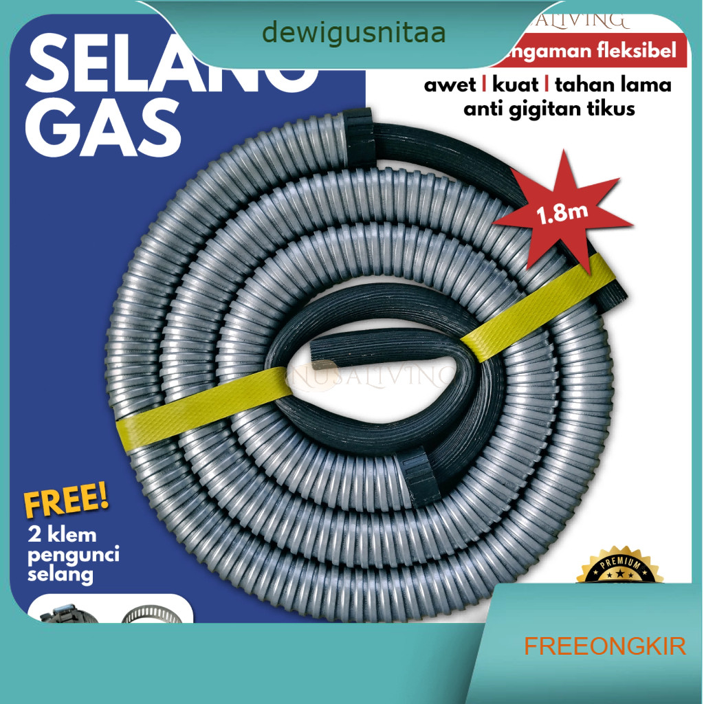 Selang Regulator Gas Flexible Selang Gas Anti Bocor Tekanan Rendah Selang Kompor Gas Terbaik Selang 