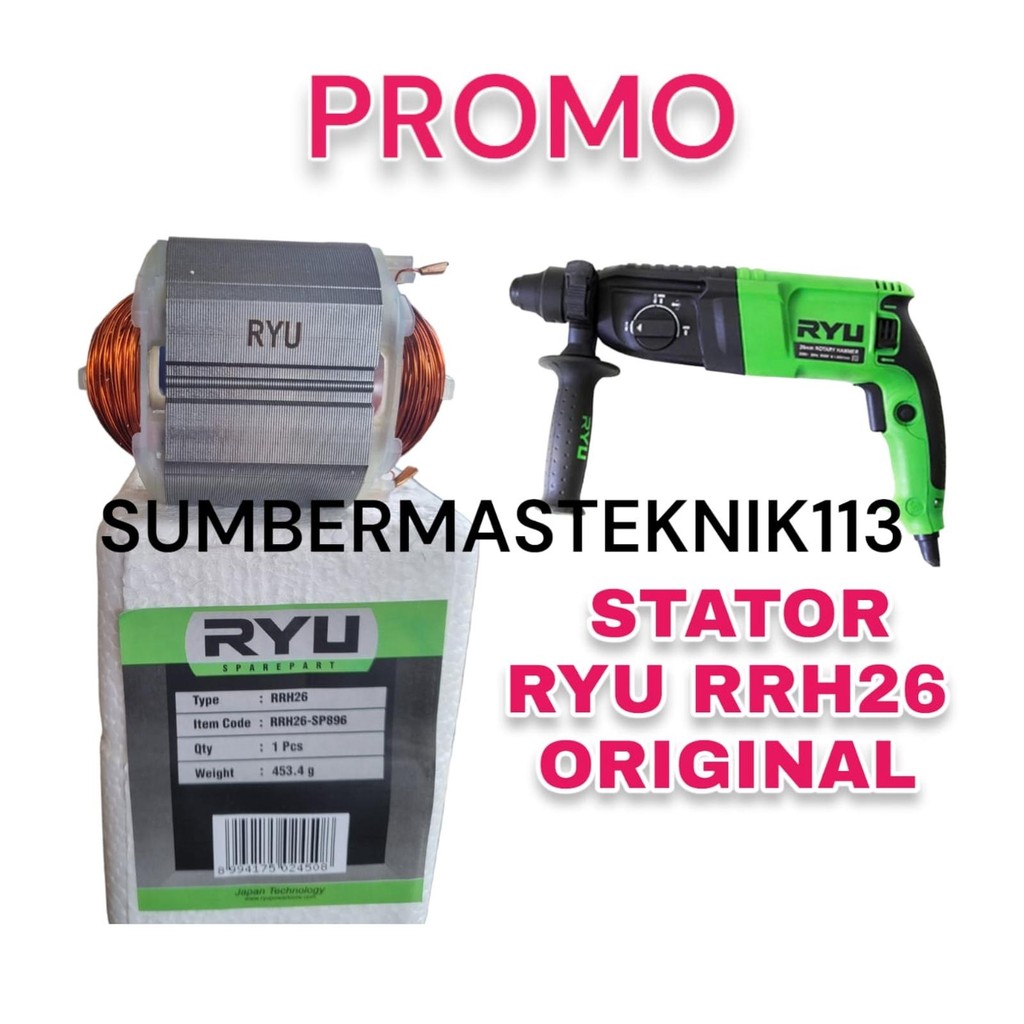 Ryu Stator Rrh26 ZX2902 STATOR RYU RRH 26 BANTALAN MESIN BOR BOBOK BETON RYU RRH26 ORIGINAL