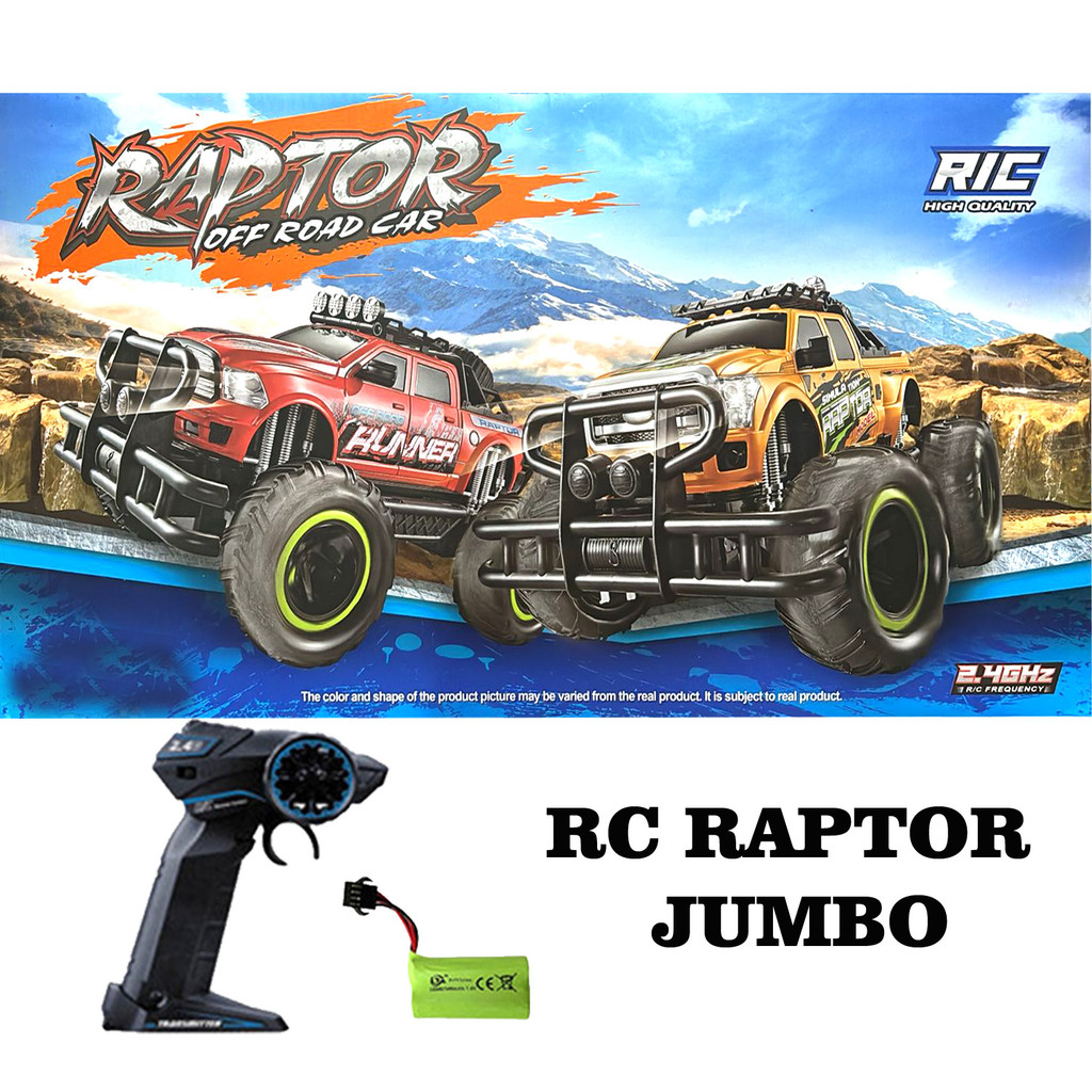 MAINAN RC MOBIL REMOTE RAPTOR MONSTER 1:10 4WD RC ROCK CRAWLER OFFROAD