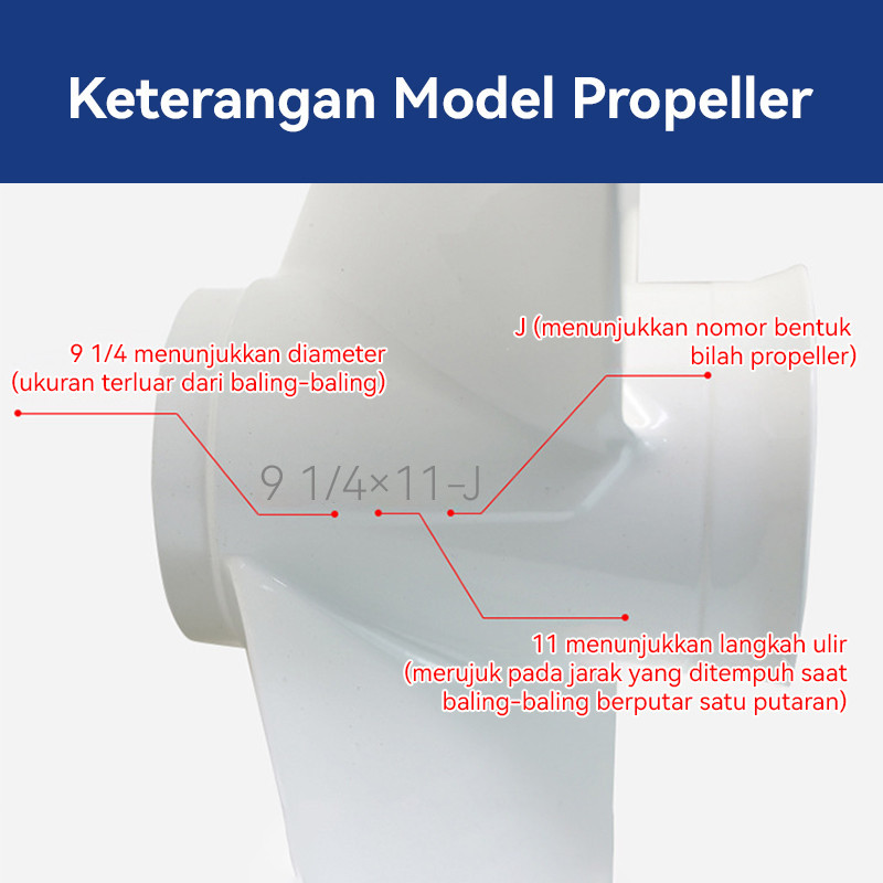 Kipas Speed Kipas Speedboat Baling Speedboat Propeller untuk Mesin Tempel Yamaha 15 PK BB