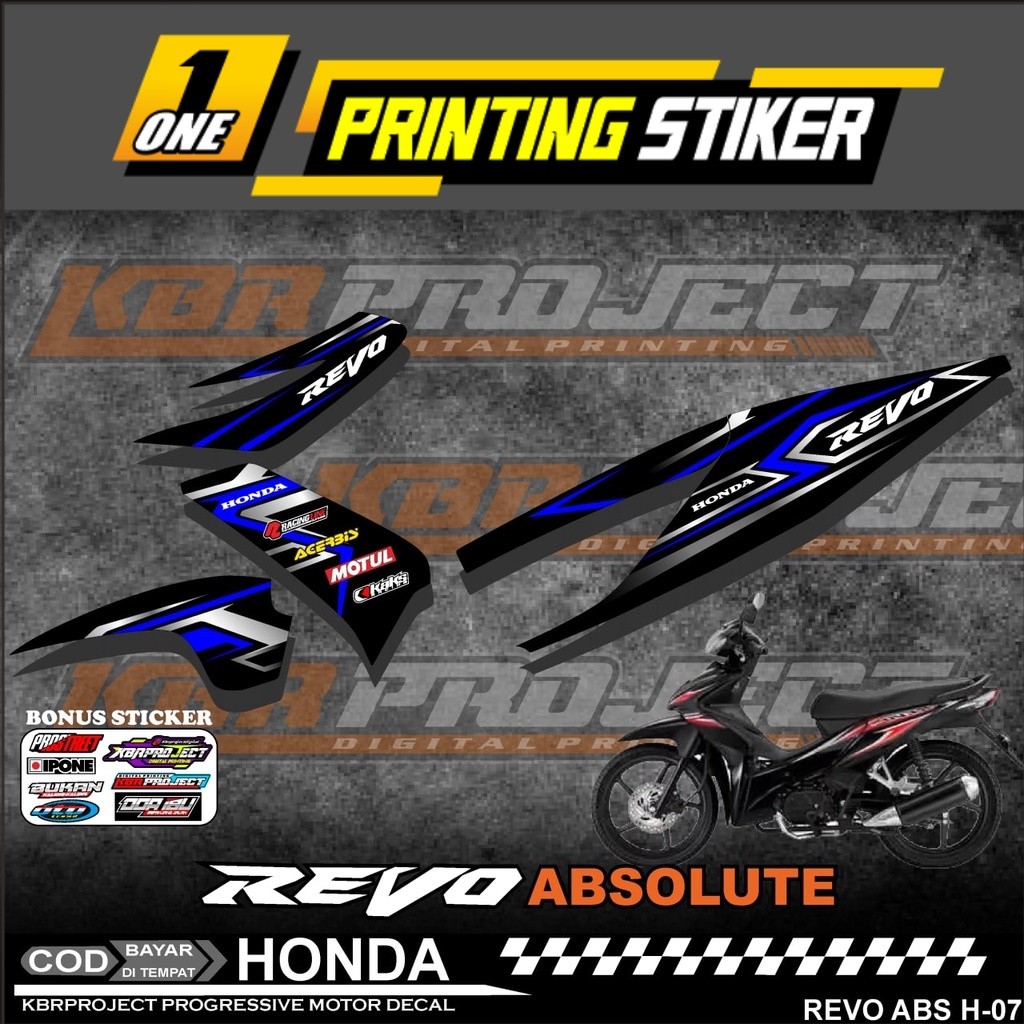 Striping Sticker Revo Absolute - Stiker Lis Variasi Revo 2010-2013 Roadrace Honda