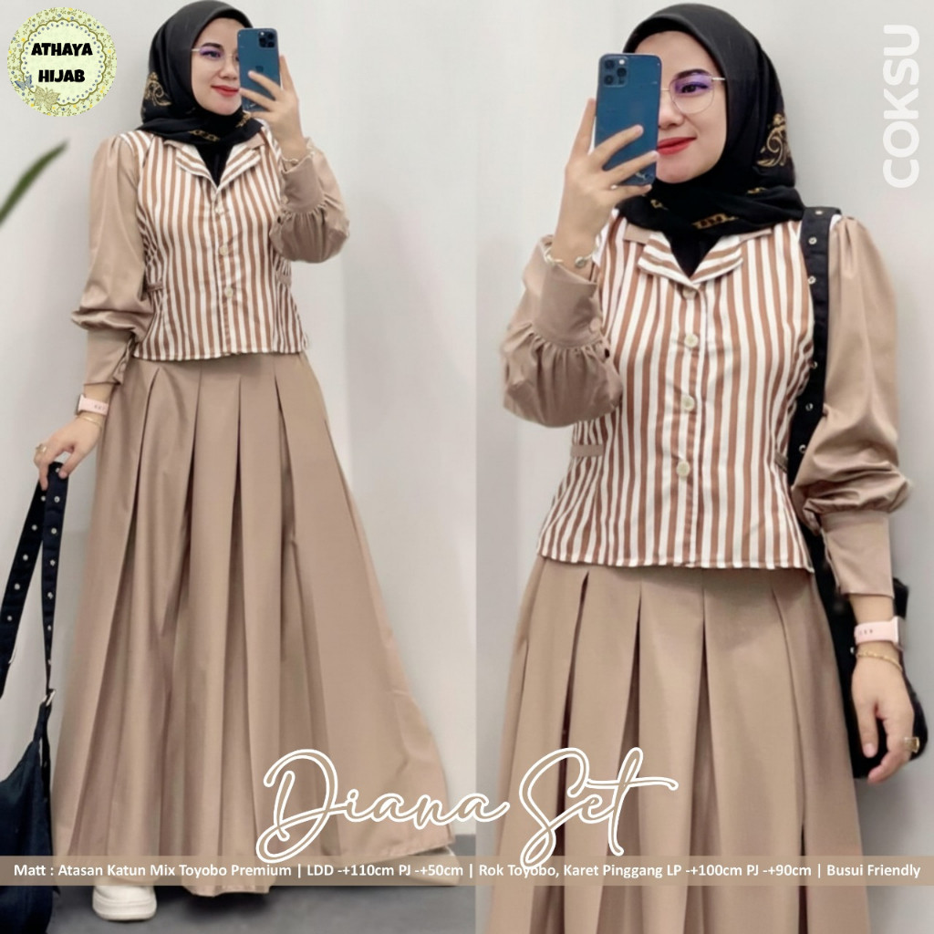 BH0IBE Pakaian CasuaL Wanita HQ DIANA SET From AtHAYA