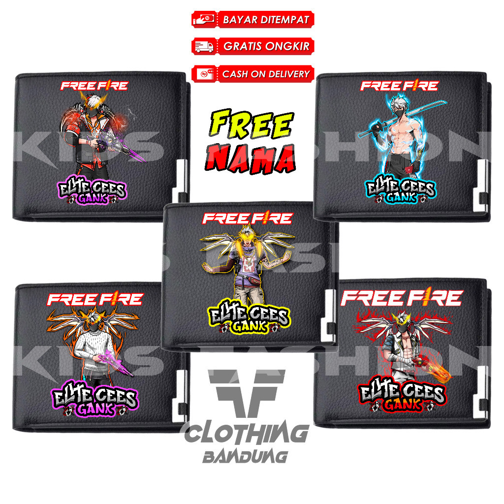 DOMPET FREE FIRE FF ELITE CEES SG 2JT SG RAPPER SG OPM SG ELITE WALLET FREE FIRE FREE NAMA