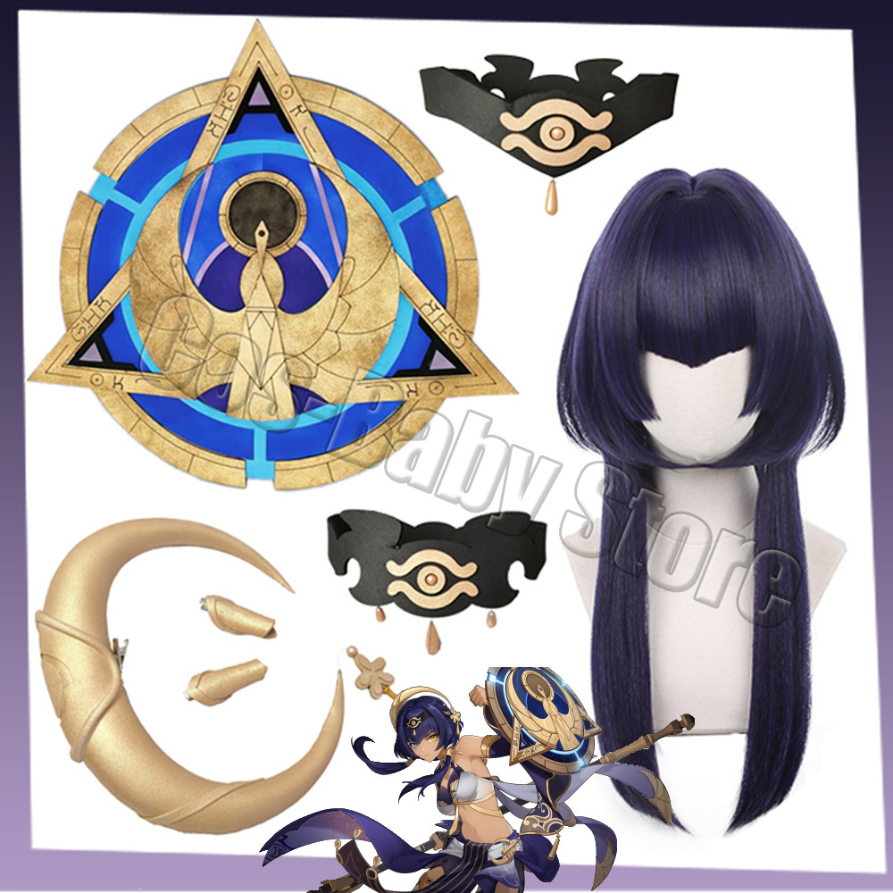 Games Genshin Impact Candace Staff of the Scarlet Sands Cosplay Genshin Candace Synthetic Hair Wigs 