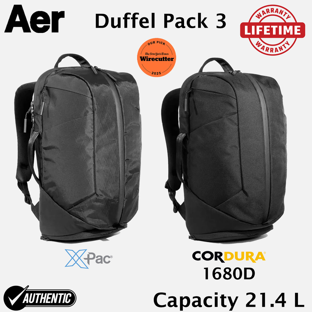 Aer San Fransisco Duffel Pack 3 2 in 1 Hybrid Gym/Work/Kerja Bag/Tas/Backpack/Ransel Laptop 21.4 L 1