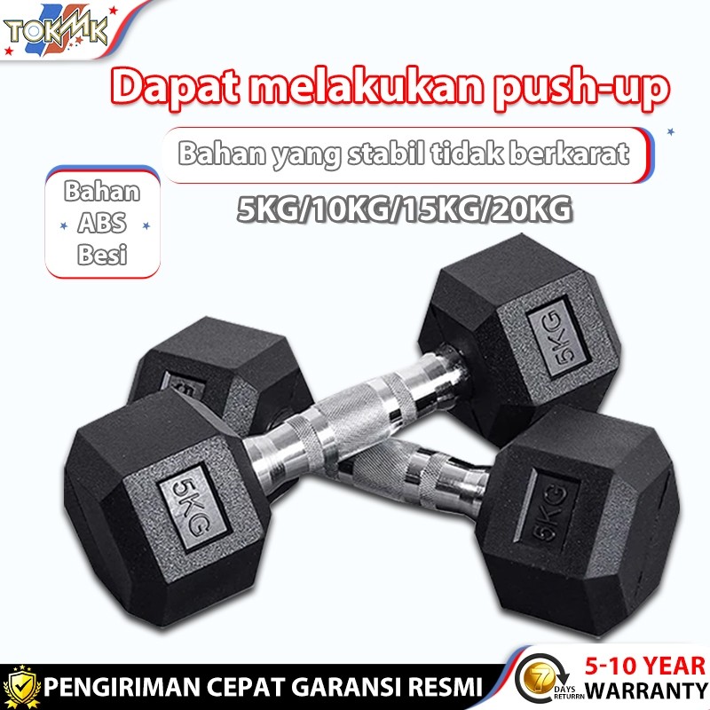 gitata980  【TOK MK】MY-HI Mini Besi/ABS ​​Dumbbell​ 3-20KG Latihan di rumah Anti slip portable Barbel