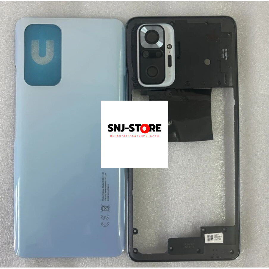 Kesing Housing Casing BackDoor Tutup Belakang + Bezel Samping XIAOMI REDMI NOTE 10 ORIGINAL | Back D