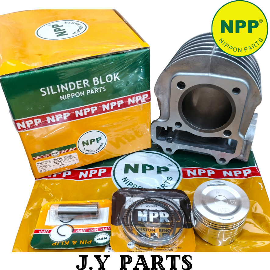 NPP - Paket Cylinder Blok & seher Piston Kit KZL Honda Beat Scoopy Spacy Fi < 2014 ( Stater Kasar )