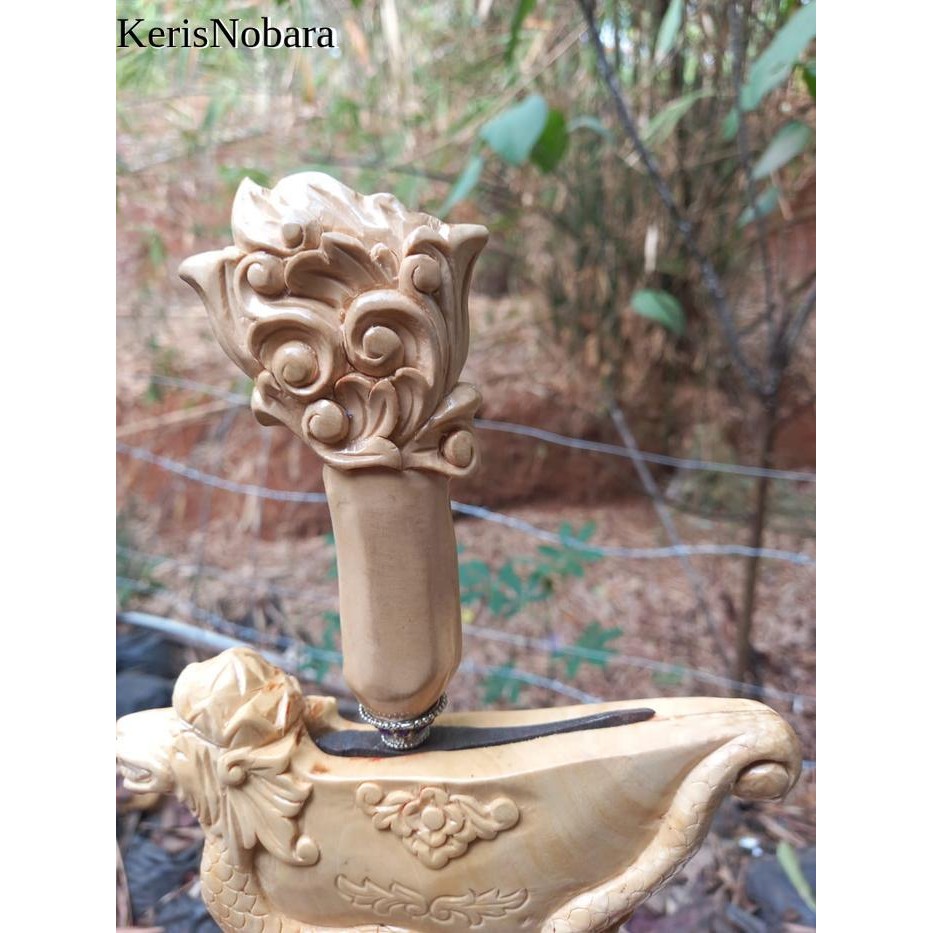 deder handle keris walikat jati full  ukiran 3d termurah produksi send laris manis