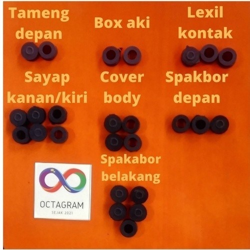 [BISA COD] Karet Fizr/ Karet Sepeda Motor Body Yamaha Fizr Full Set/ Karet Body Yamaha Fizr Poswan F