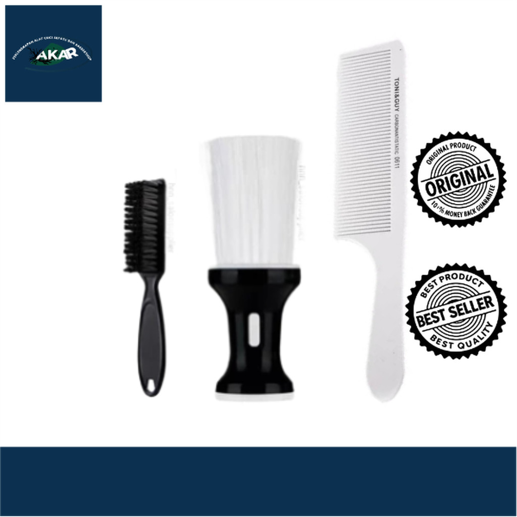 Paket Powder Brush Bundling Sisir 0611 Pangkas Rambut Salon Barbershop