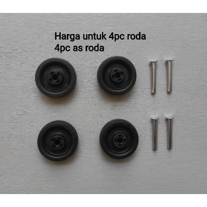4pcs Roda Tas Koper Set Sparepart Roda Koper President Replacement Luggage Tidak Berisik Roda Karet