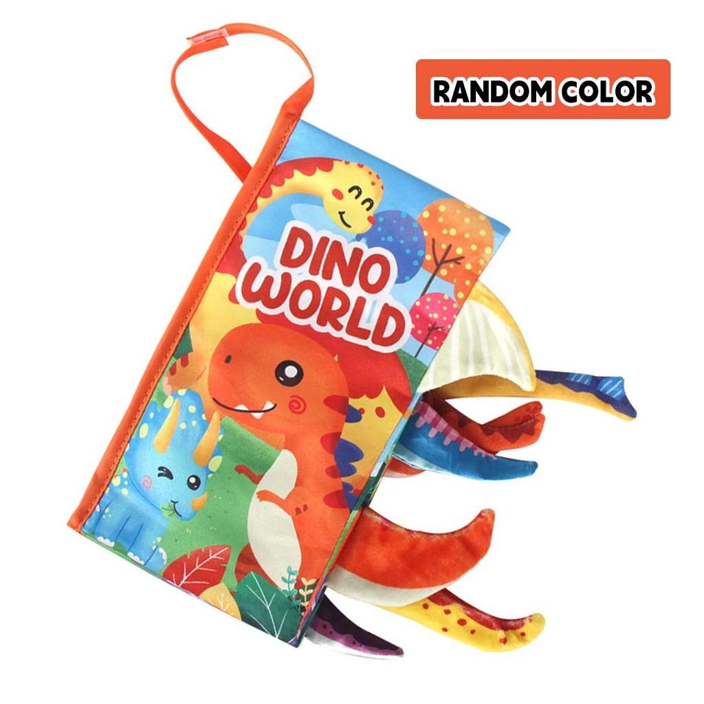 Baby nosaur Flipping Book, Sensory Tou Book, Early Development Interactive Baby Cart Soft Toy, Senso