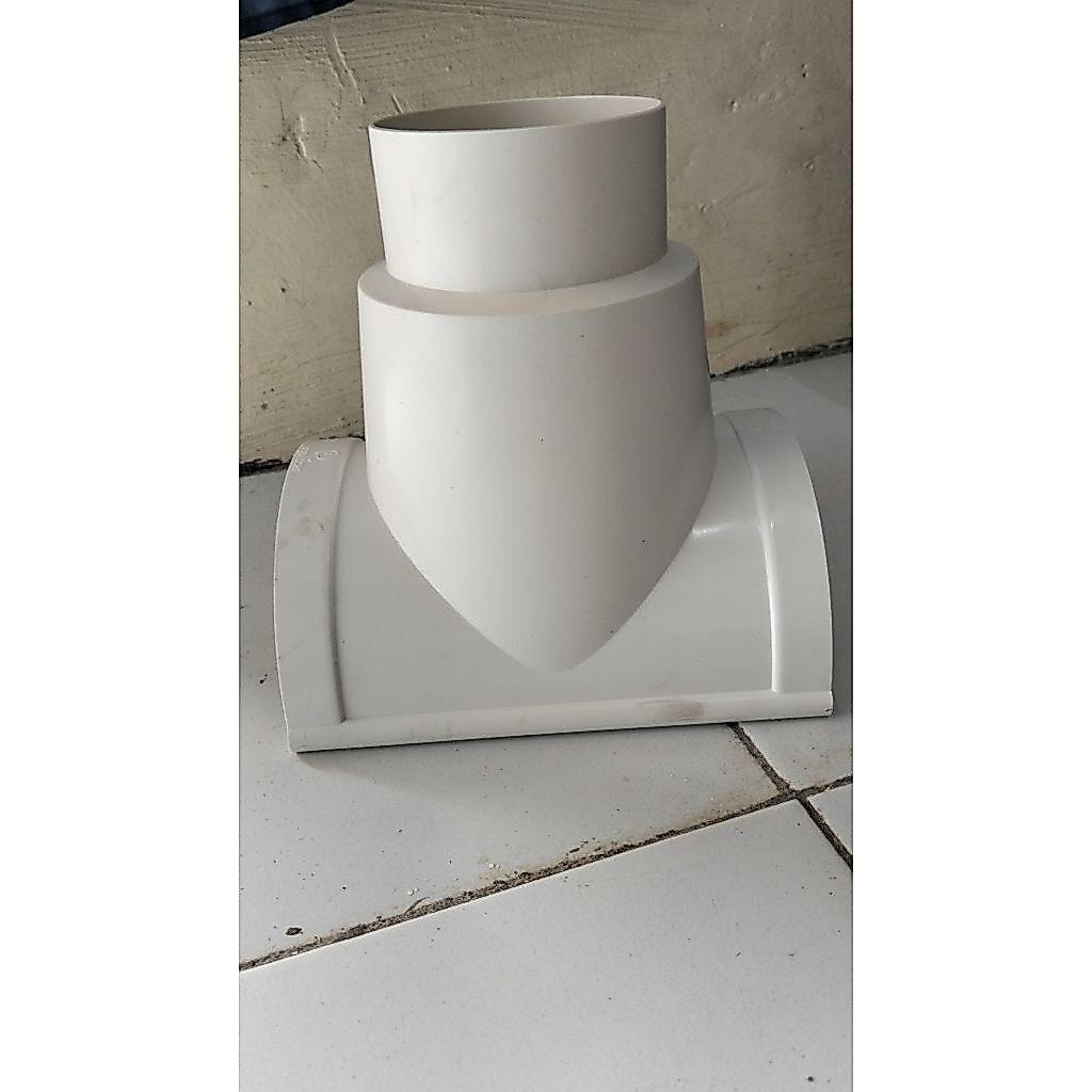 Pembuangan Air Talang PVC Setengah Lingkaran Putih 6" / Corong Talang PVC Setengah Lingkaran 6" Puti