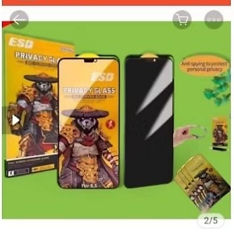 TEMPERED GLASS FULL ESD PRIVACY PANDA VIVO Y91 Y91C Y95 Y93