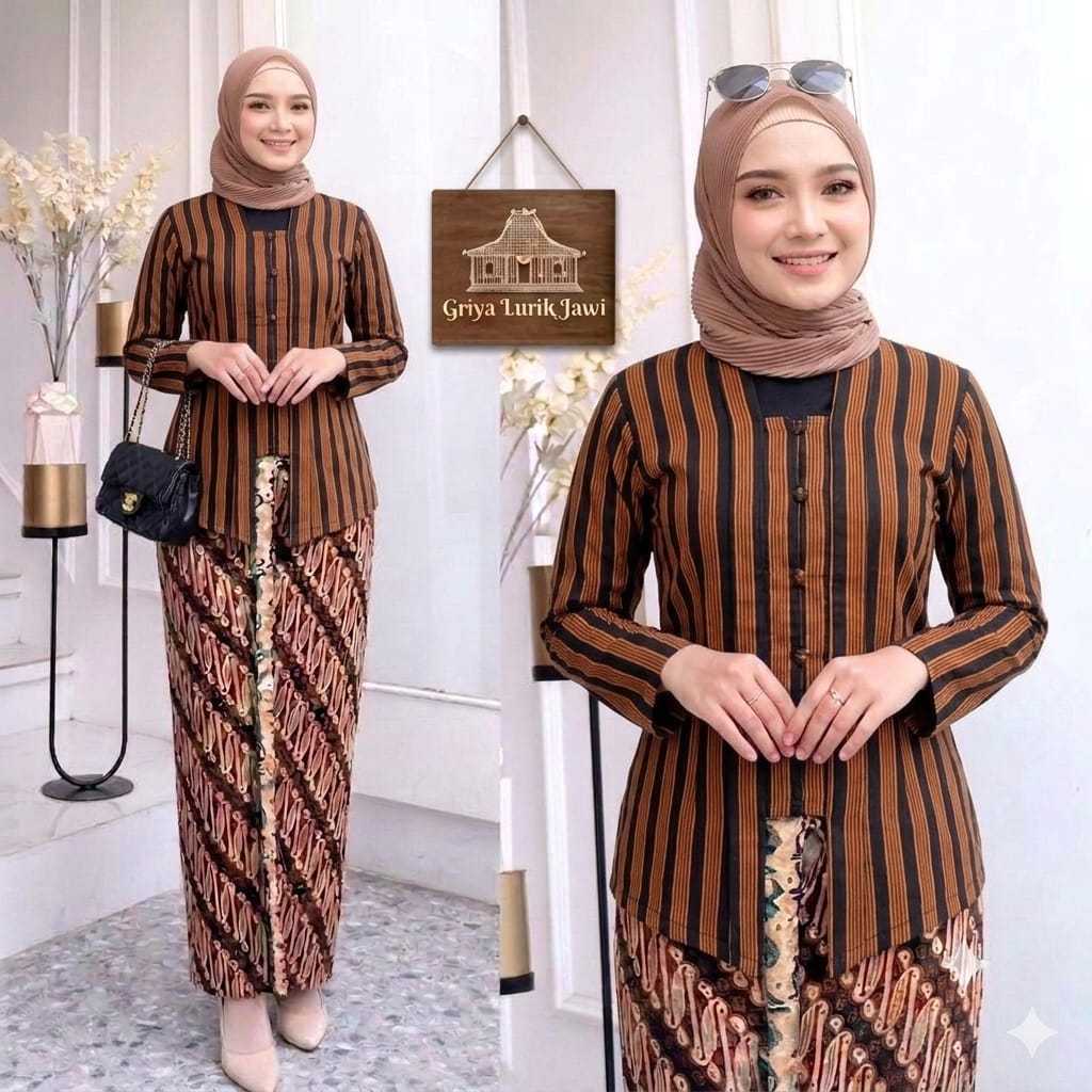 Baju Kebaya Lurik Wanita Dewasa I Baju Lurik Kebaya Wanita Dewasa I Baju Kebaya Lurik Wanita Dewasa 