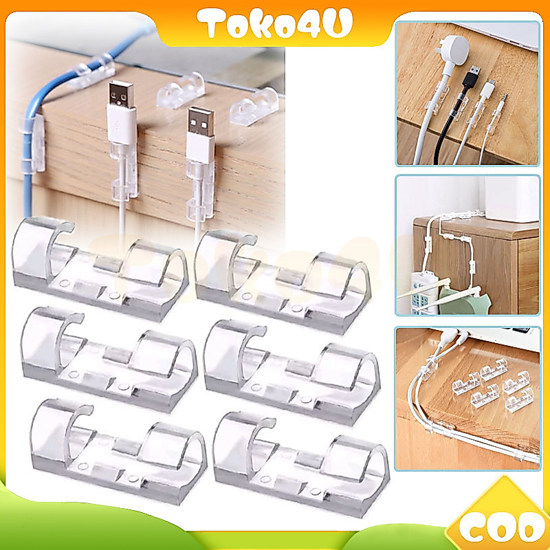 penjepit kabel klip bahan plastik/klip kabel dinding clip cable electrik listrik / klem kabel tempel