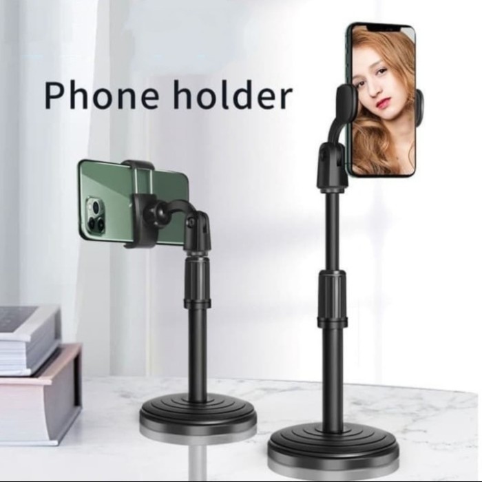 Holder Hp Berdiri Meja / Standing Holder HP Untuk Zoom Meeting Unboxing, Live, Kerja