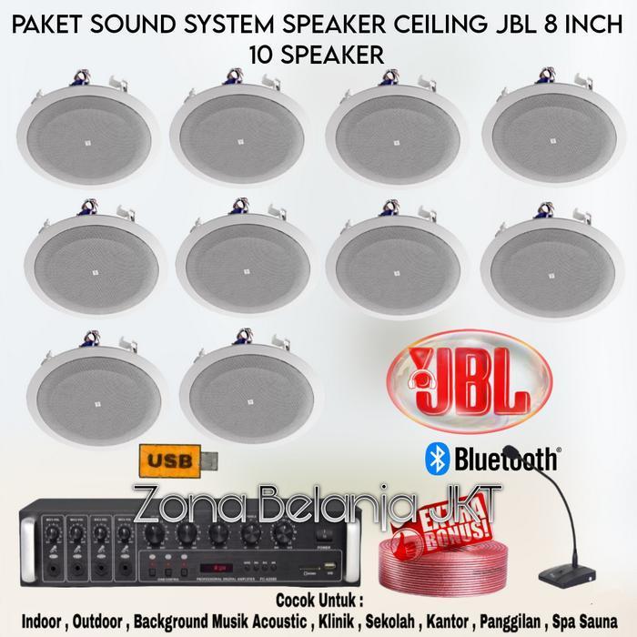 Paket Sound Cafe Panggilan Speaker Ceiling JBL 8 Inch 10 Speaker