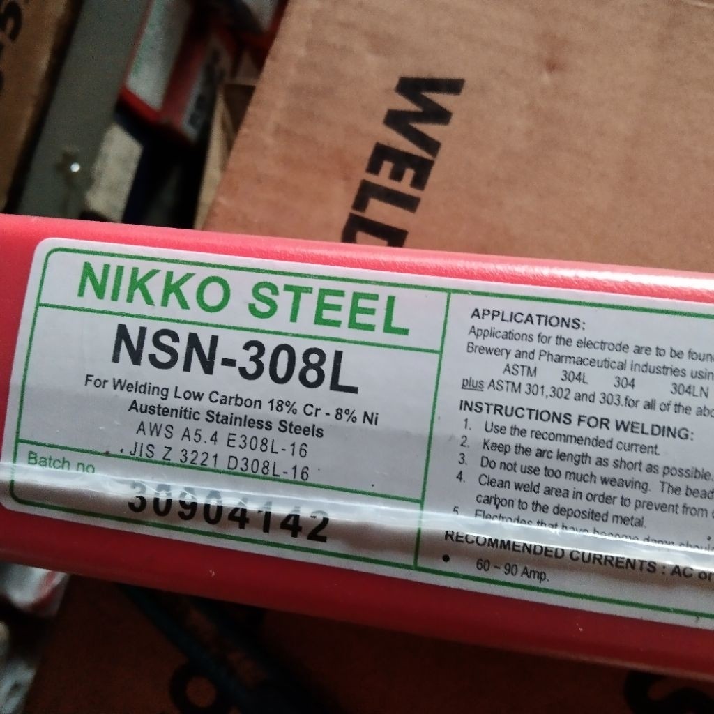 RETBO.ID KAWAT LAS STAINLESS STEEL NSN-308L Size.2.6mm E308L-16