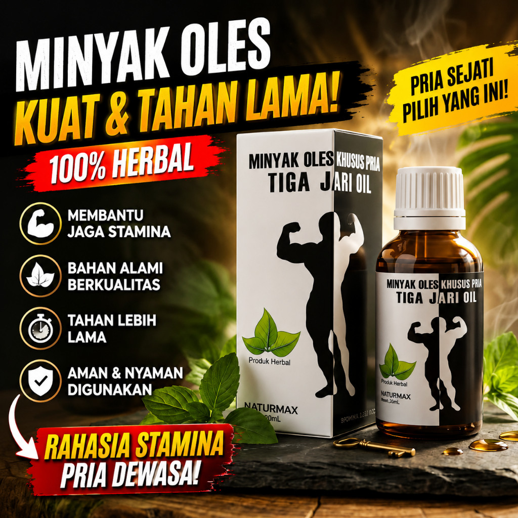 *ready stok* Minyak Tiga Jari Oles Tradisional Ampuh Pembesar Vital Pria BPOM Privasi Aman