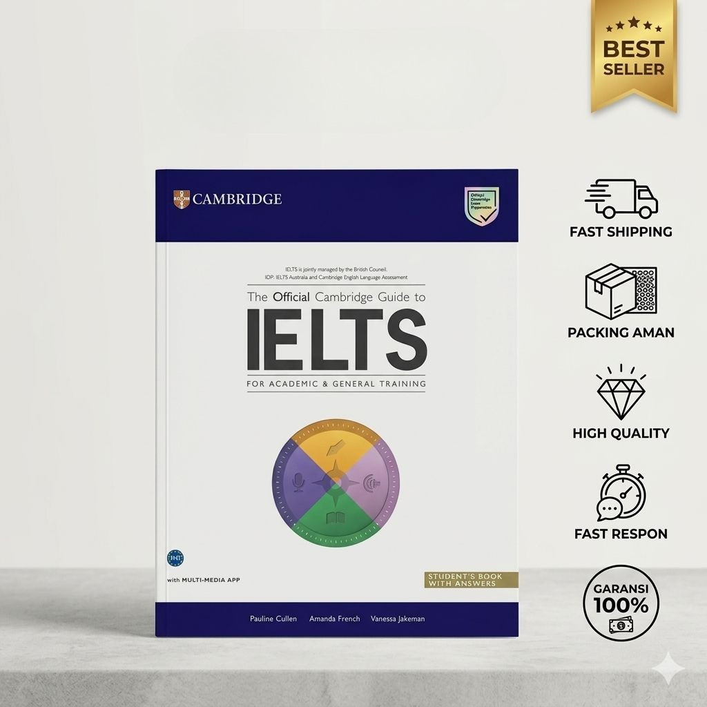 BUKU IELTS  The Official Cambridge Guide to Academic & General Training + App & Kunci Jawaban - Best