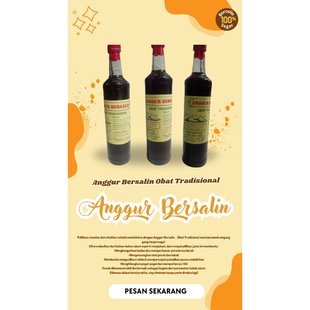 

Anggur Bersalin Obat Tradisional Herbal