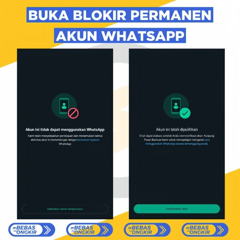 UNBANNED - Buka Blokir Permanen WhatsApp
